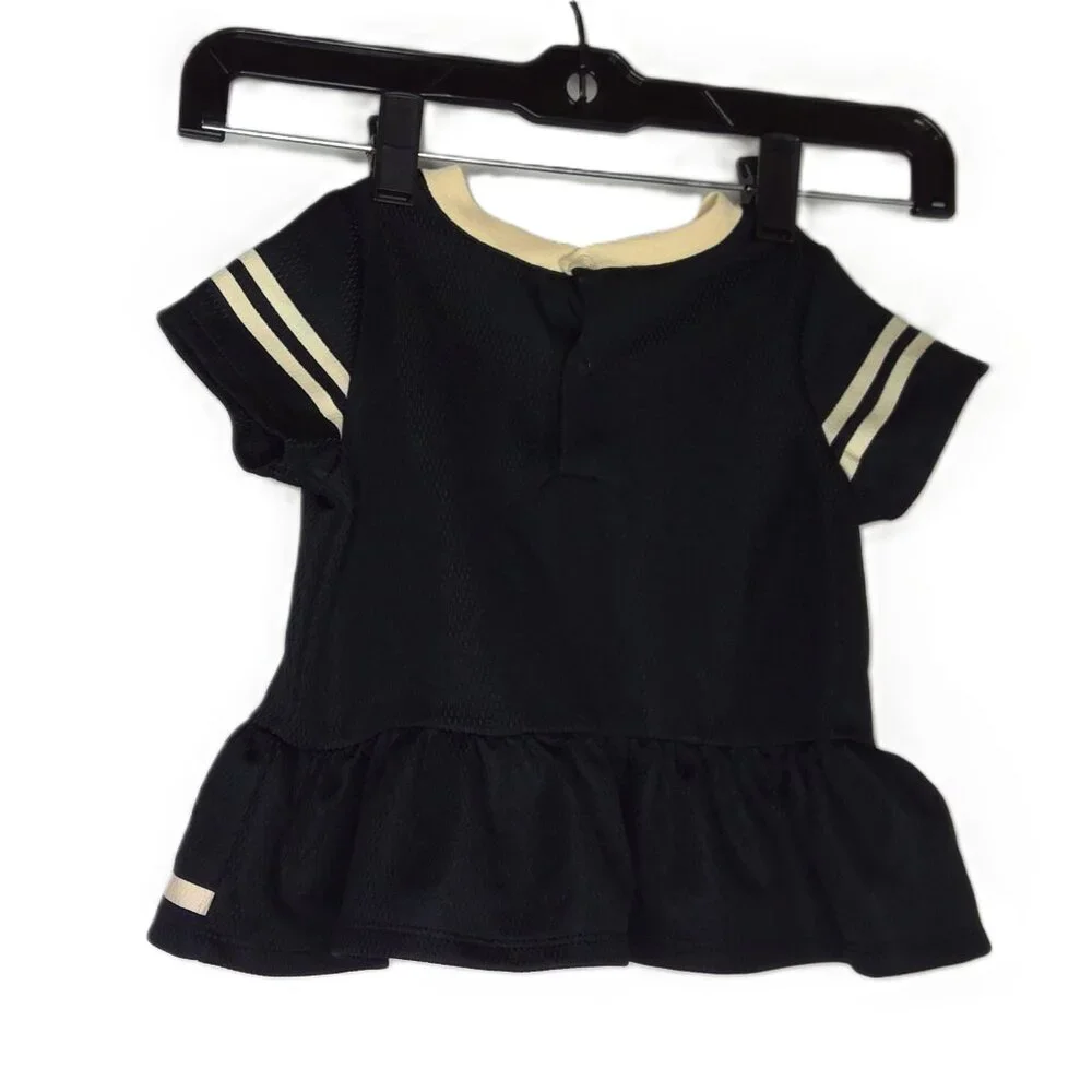 New Orleans Saints Top Fleur-de-lis Peplum Football Baby Short Sleeve 6-12 Mo